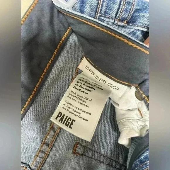 Paige Jimmy Jimmy Crop Dark Wash Size 26 Jeans - Picture 2 of 4